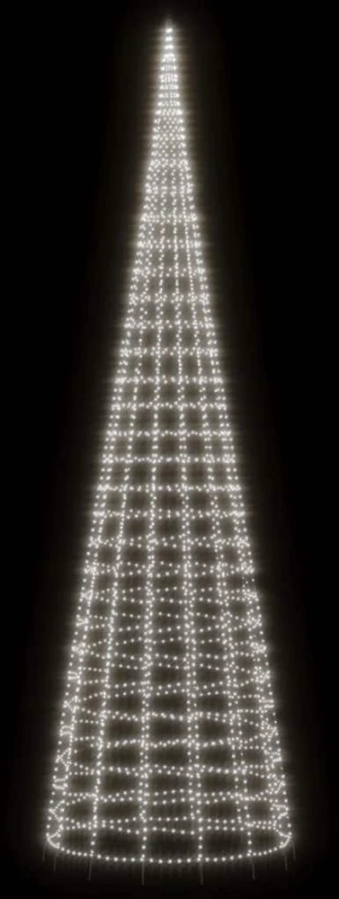 Kalėdų eglutė ant vėliavos stiebo, 800cm, 3000 šaltų LED