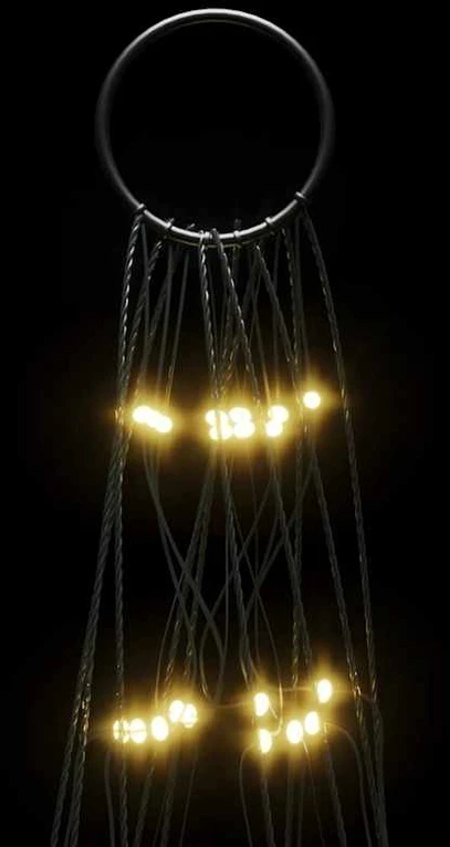 Kalėdų eglutė ant vėliavos stiebo, 300cm, 550 šiltų LED