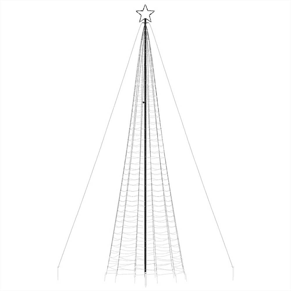 LED Kalėdų eglutė su smaigaliais 1534 LED Šaltai Balta 500 cm