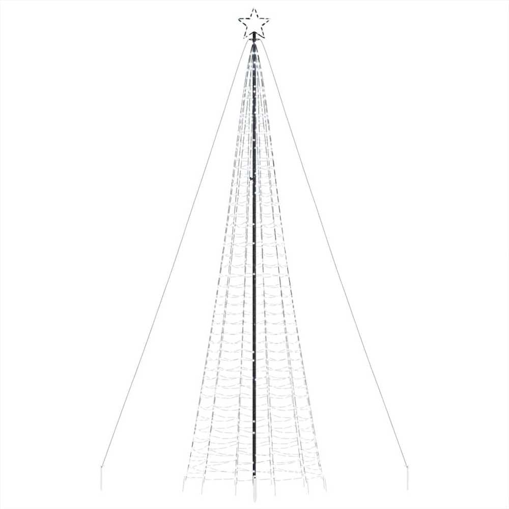 LED Kalėdų eglutė su smaigaliais 1534 LED Šaltai Balta 500 cm