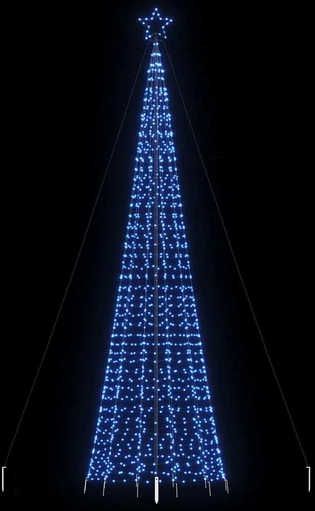 LED Kalėdų eglutė su smaigaliais 1534 LED Mėlyna 500 cm
