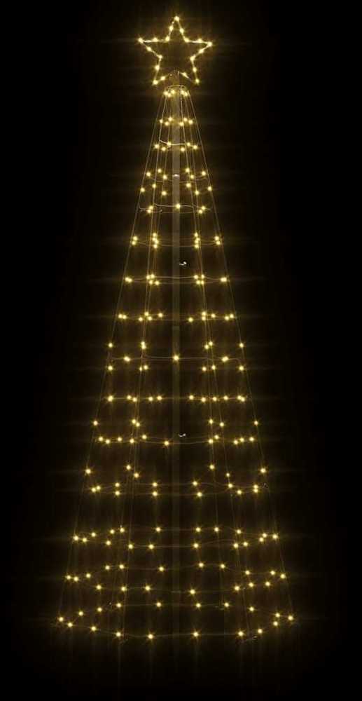 Šviečianti Kalėdų eglutė, 180cm, 220 šiltų LED, kūgio formos