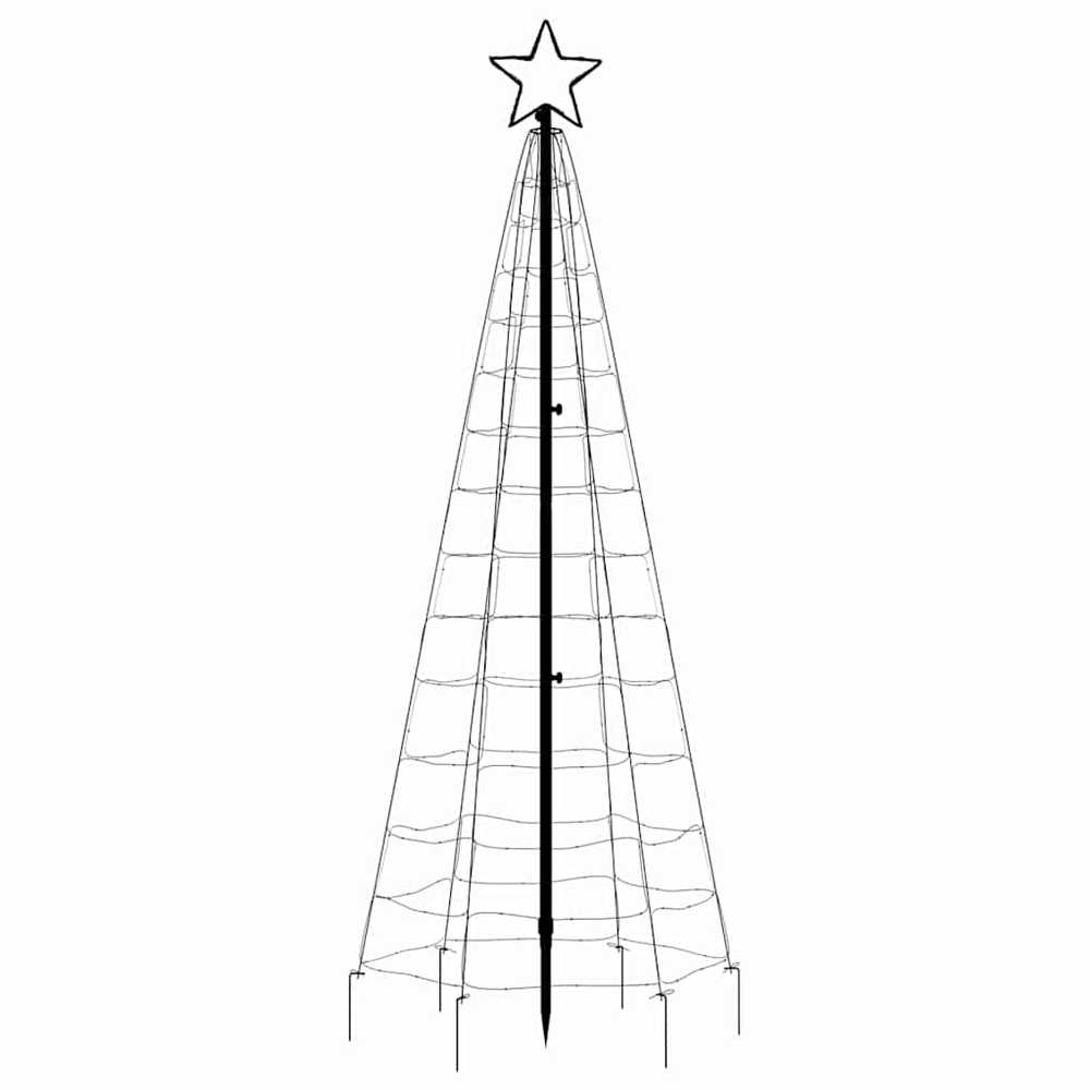 Šviečianti Kalėdų eglutė, 180cm, 220 šiltų LED, kūgio formos