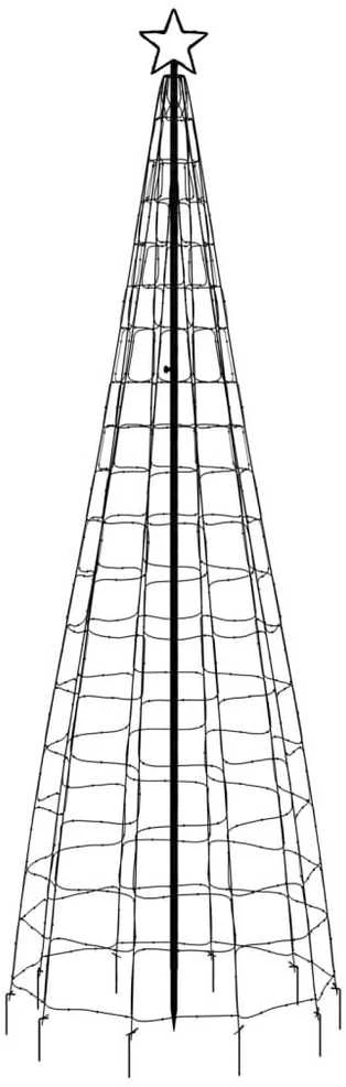 Šviečianti Kalėdų eglutė, 300cm, 570 šaltų LED, kūgio formos