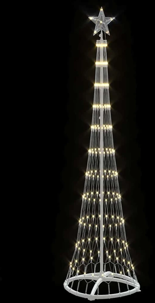 LED Kalėdų medis Šilta balta 51 x 51 x 190 cm metalas