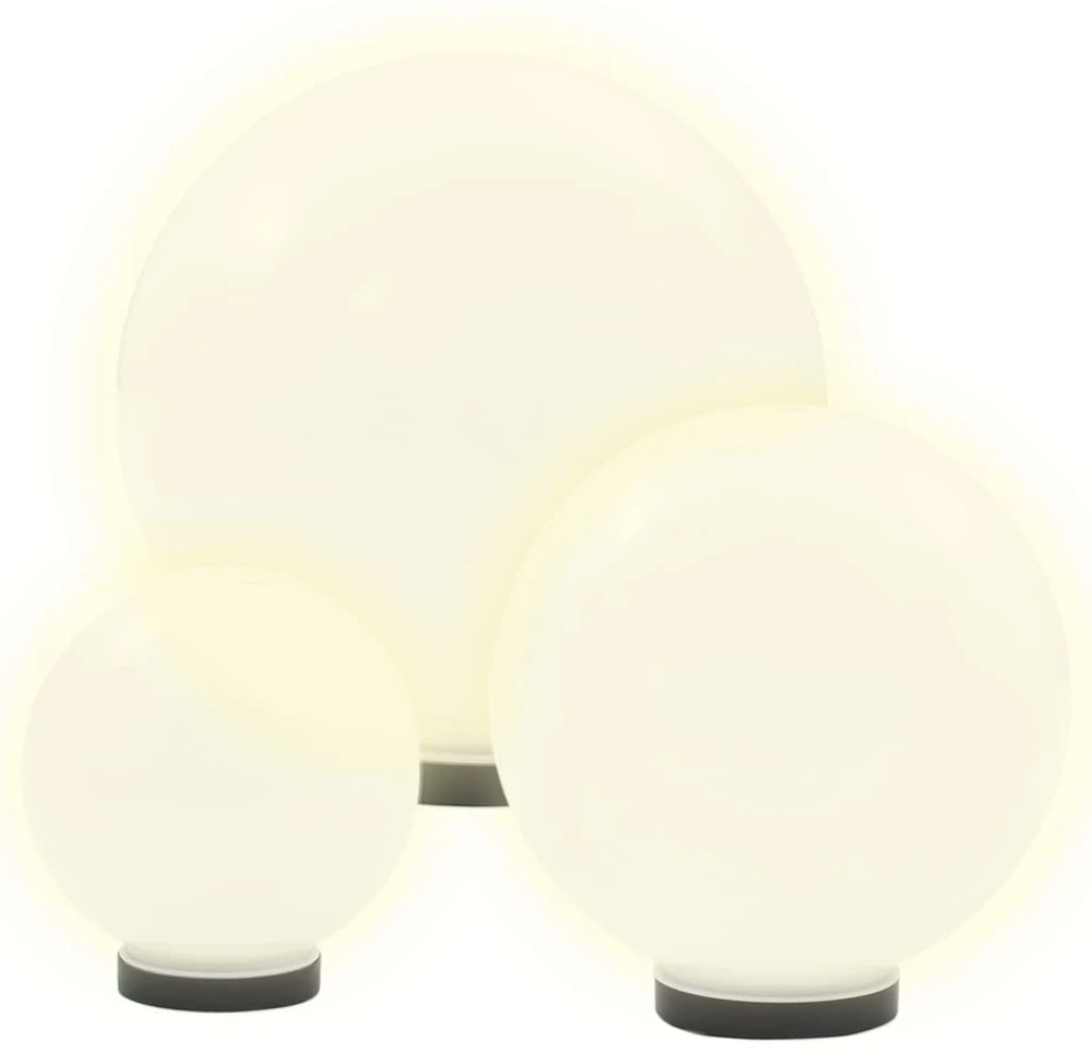 LED lempų rink., rut. form., 6d., sferiniai, 20/30/40cm, PMMA