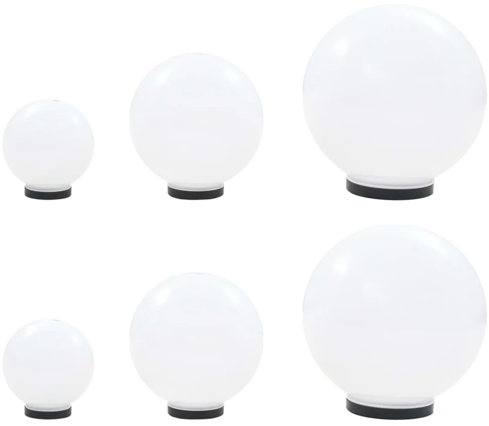 LED lempų rink., rut. form., 6d., sferiniai, 20/30/40cm, PMMA