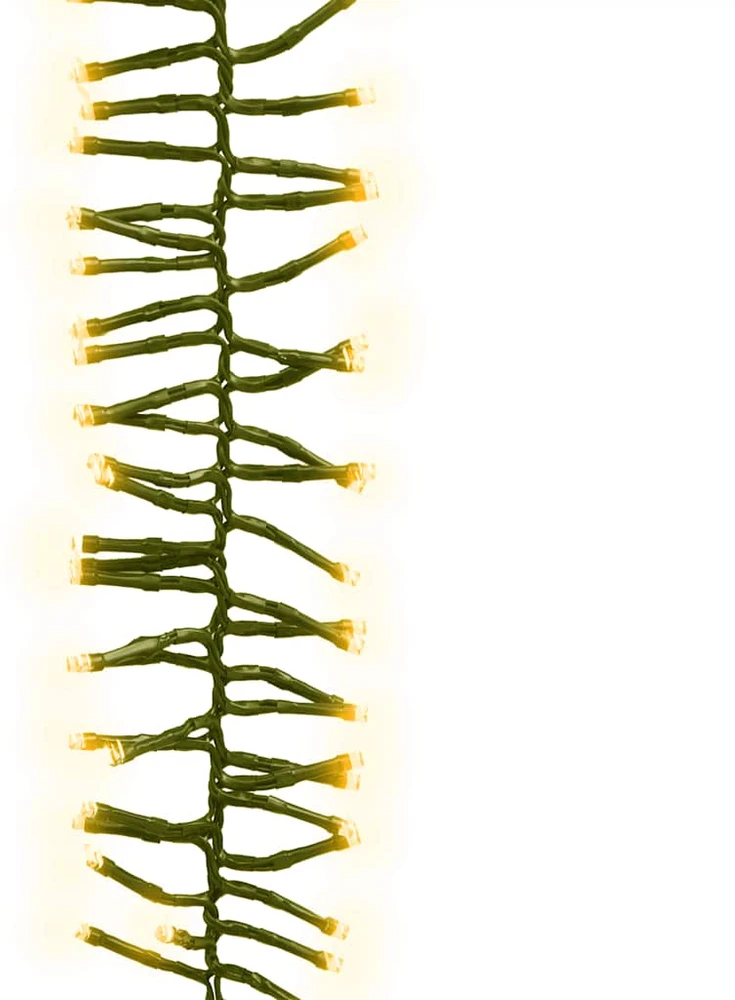 LED lempučių girlianda, 11m, PVC, 1000 šiltų baltų LED, tanki