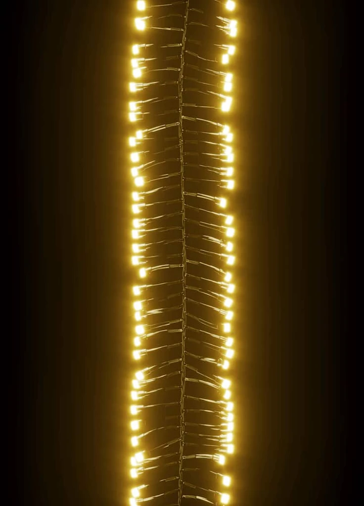LED lempučių girlianda, 17m, PVC, 2000 šiltų baltų LED, tanki