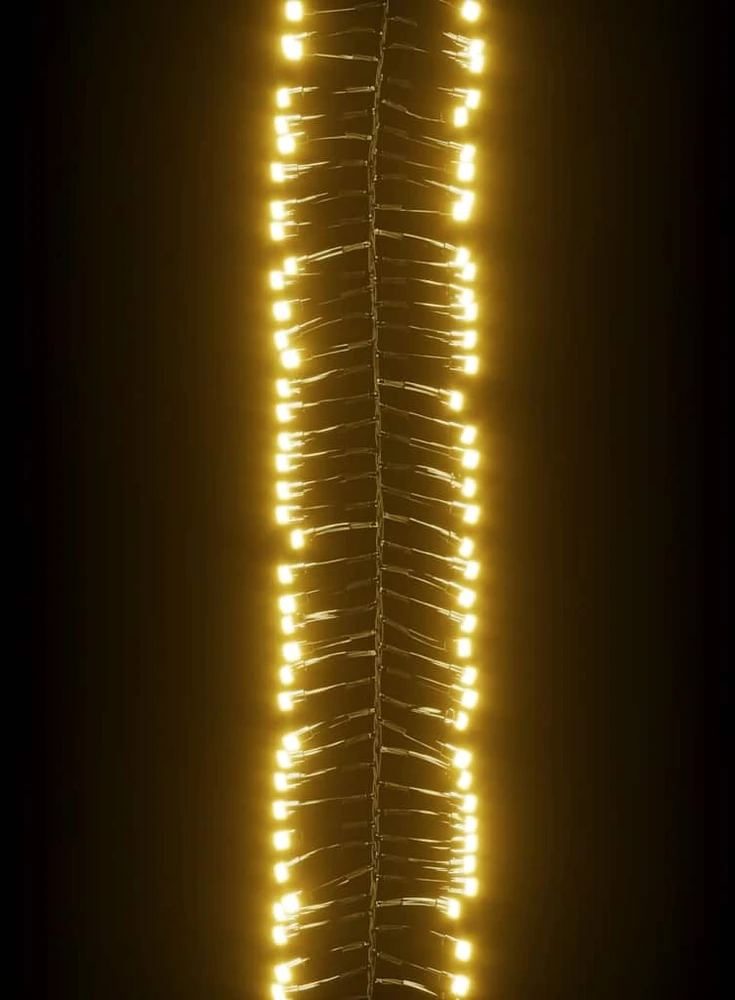 LED lempučių girlianda, 7,4m, PVC, 400 šiltų baltų LED, tanki