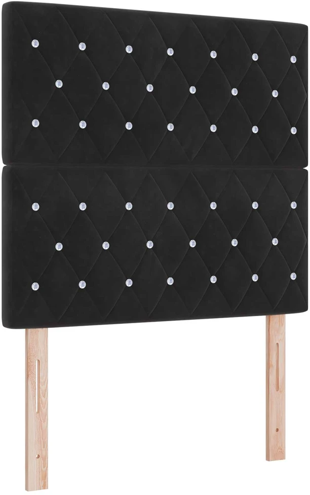 Lova LED lovos čiužinys su LED apšvietimu Juoda 80 x 200 cm Aksomas