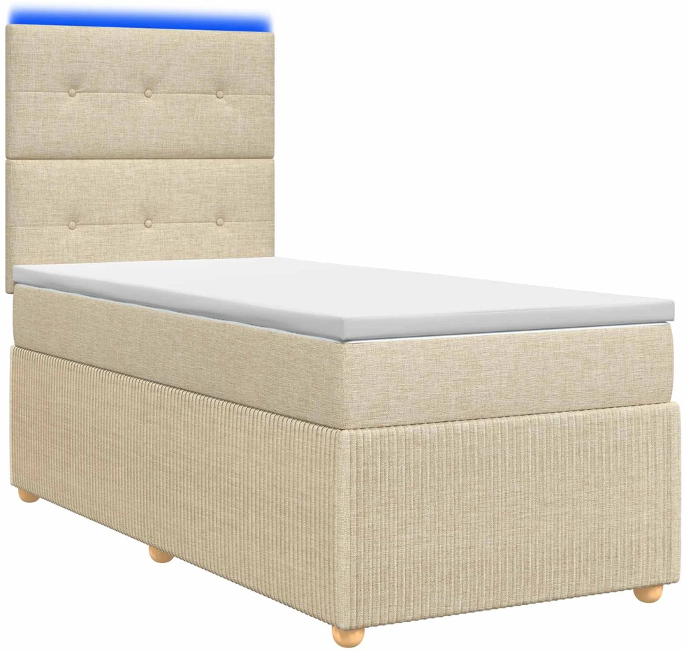 Lova LED lovos čiužinys su LED apšvietimu Kreminė 90 x 200 cm