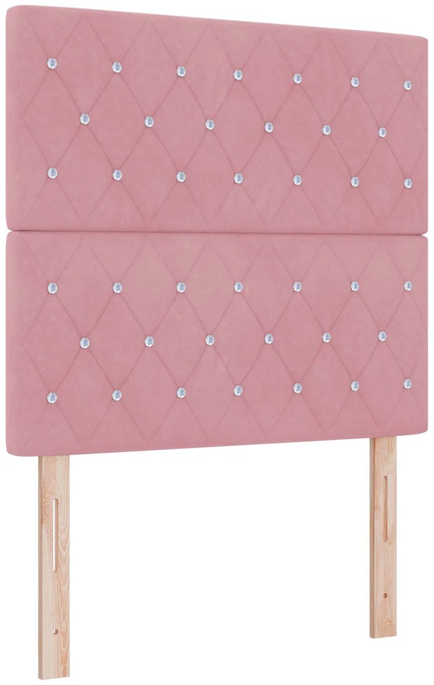 Lova LED lovos čiužinys su LED apšvietimu Rožinė 80 x 200 cm Aksomas