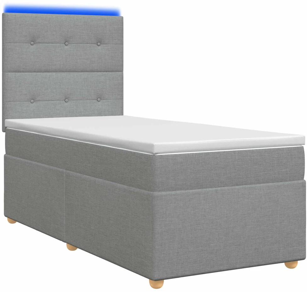Lova LED lovos čiužinys su LED apšvietimu Šviesiai pilka 90 x 190 cm