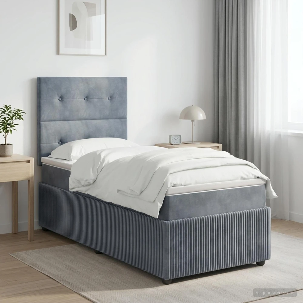 Lova LED lovos čiužinys su LED apšvietimu Tamsiai pilka 90 x 200 cm