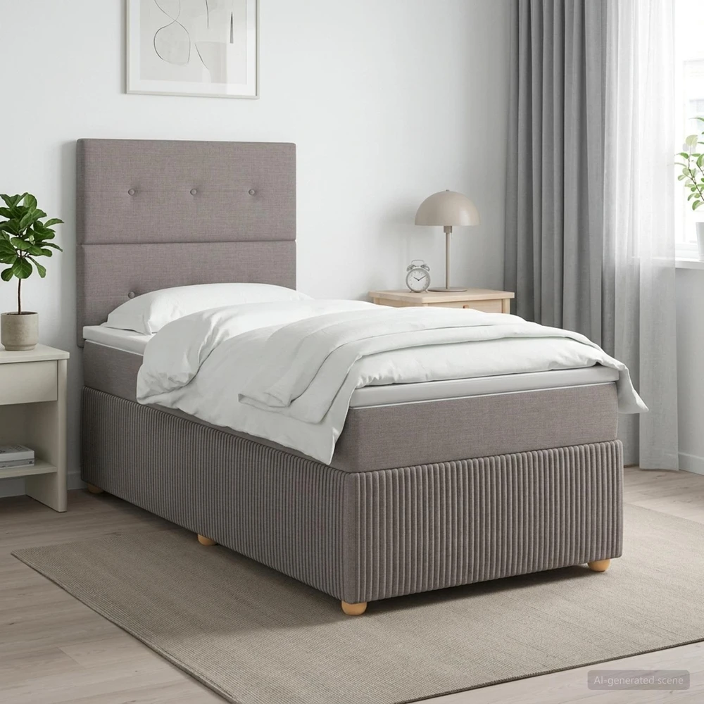 Lova LED lovos čiužinys su LED apšvietimu Taupe 90 x 200 cm Audinys