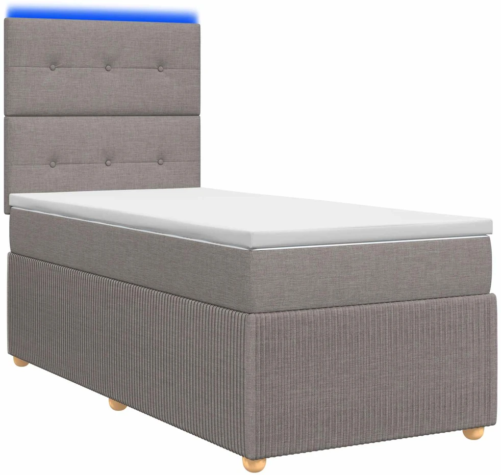Lova LED lovos čiužinys su LED apšvietimu Taupe 100 x 200 cm Audinys