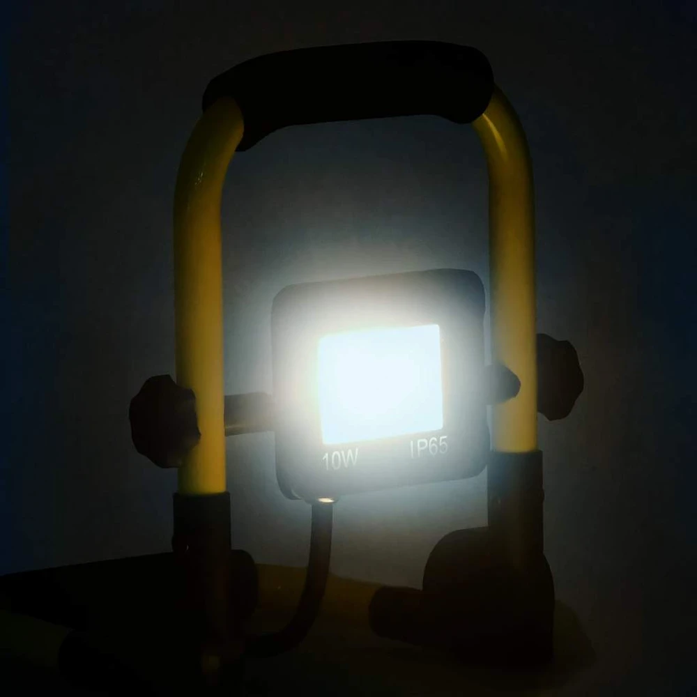 LED prožektorius su rankena, šaltos baltos spalvos, 10W