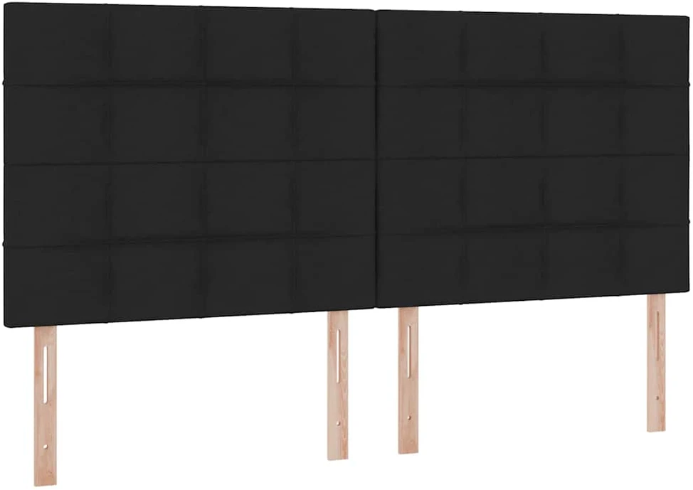 LED saugojimo lova su čiužiniu Juoda 200 x 200 cm Audinys