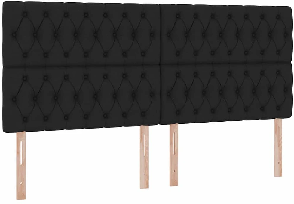 LED saugojimo lova su čiužiniu Juoda 200 x 200 cm Audinys