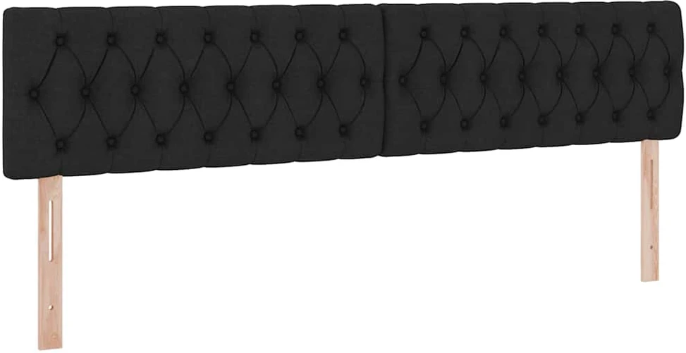 LED saugojimo lova su čiužiniu Juoda 200 x 200 cm Audinys