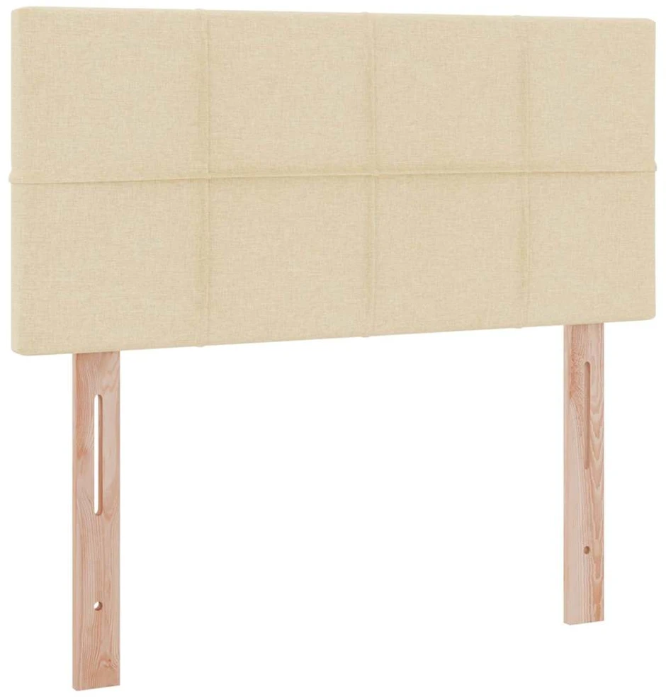 LED saugojimo lova su čiužiniu Kremas 90 x 190 cm Audinys