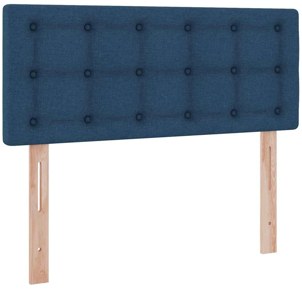 LED saugojimo lova su čiužiniu Mėlyna 120 x 200 cm Audinys
