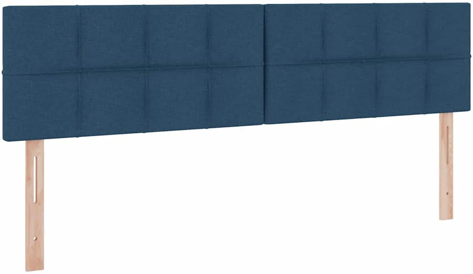 LED saugojimo lova su čiužiniu Mėlyna 180 x 200 cm Audinys