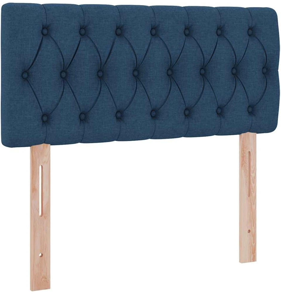 LED saugojimo lova su čiužiniu Mėlyna 90 x 190 cm Audinys