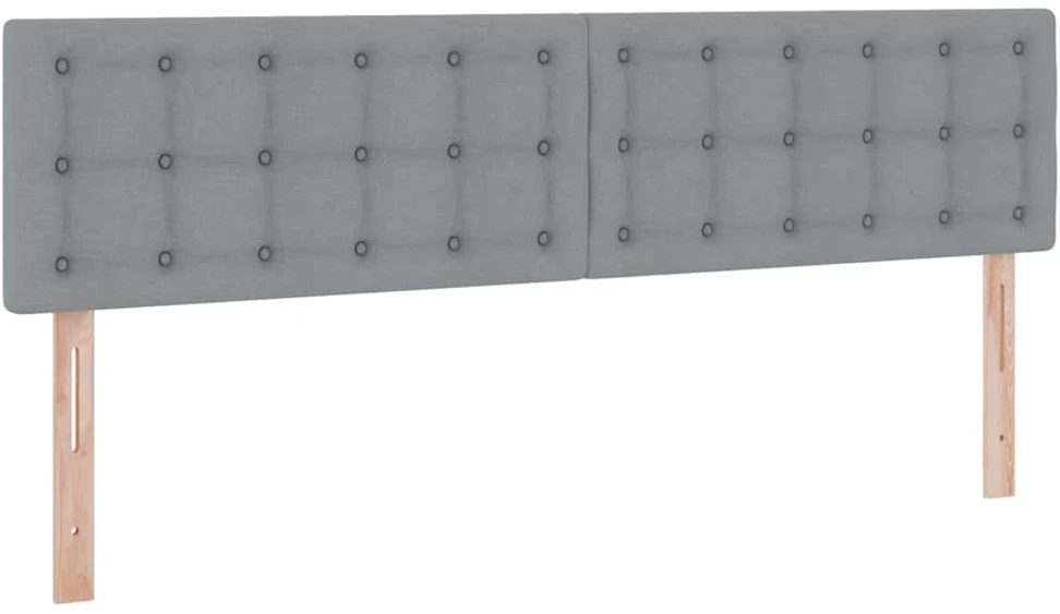 LED saugojimo lova su čiužiniu Šviesiai pilka 200 x 200 cm
