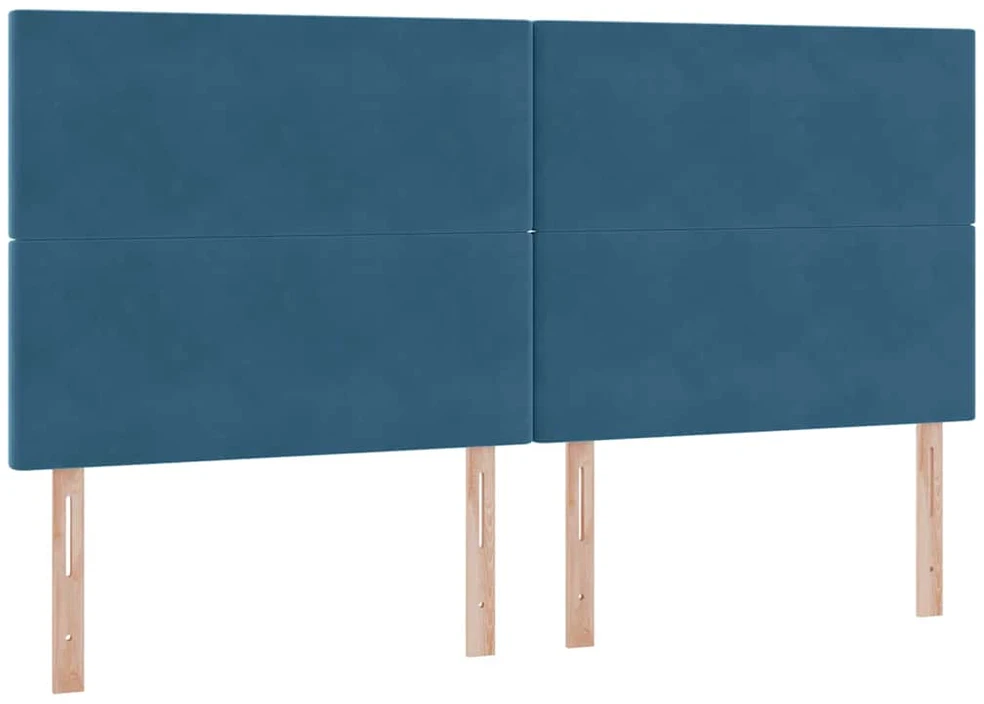 LED saugojimo lova su čiužiniu Tamsiai mėlyna 200 x 200 cm