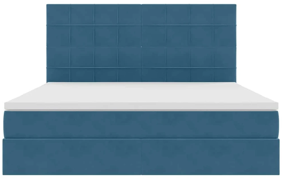 LED saugojimo lova su čiužiniu Tamsiai mėlyna 180 x 200 cm
