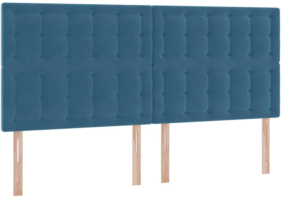 LED saugojimo lova su čiužiniu Tamsiai mėlyna 200 x 200 cm