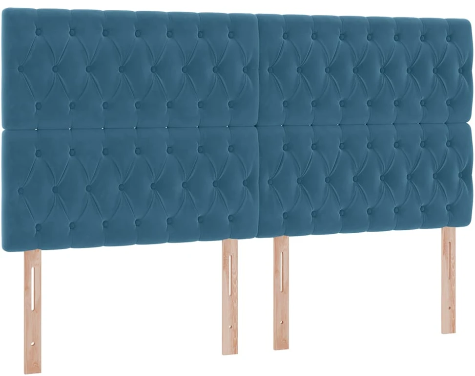 LED saugojimo lova su čiužiniu Tamsiai mėlyna 200 x 200 cm