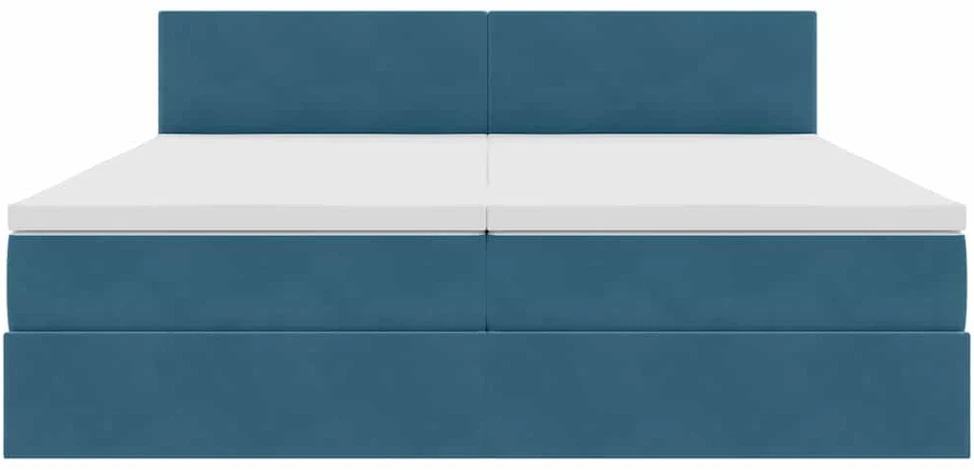 LED saugojimo lova su čiužiniu Tamsiai mėlyna 200 x 200 cm