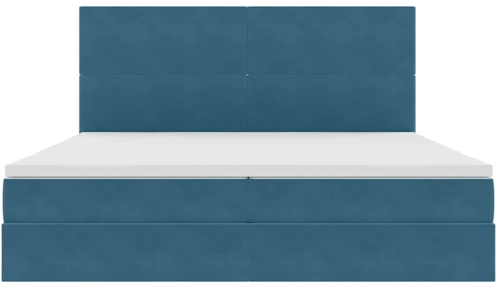 LED saugojimo lova su čiužiniu Tamsiai mėlyna 200 x 200 cm