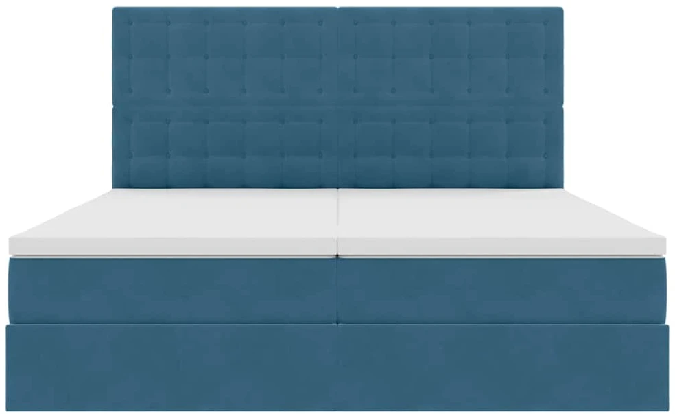 LED saugojimo lova su čiužiniu Tamsiai mėlyna 180 x 200 cm
