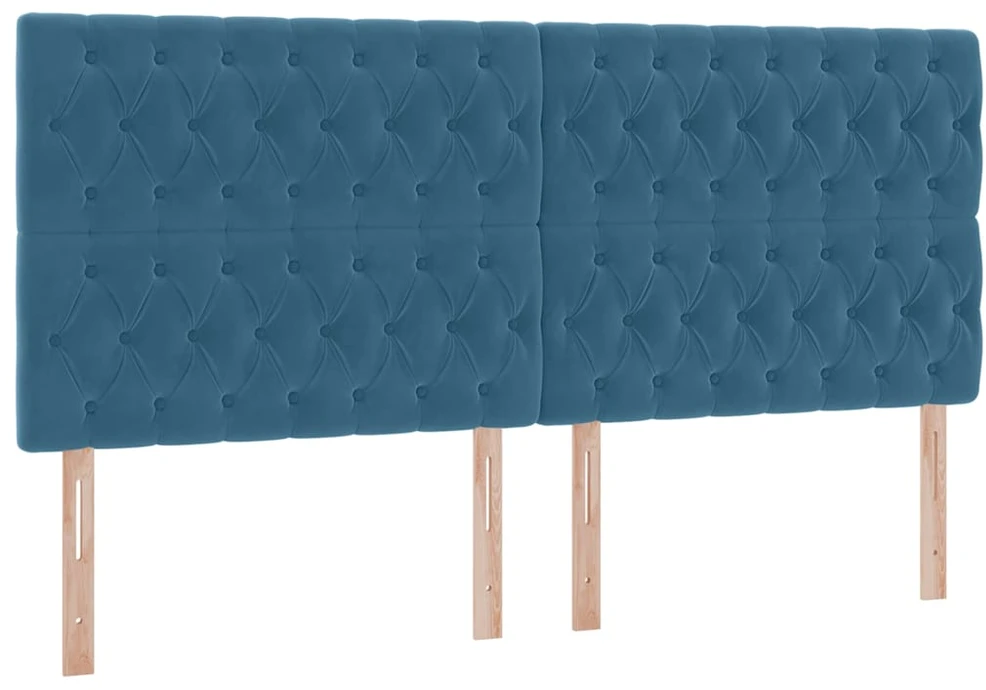 LED saugojimo lova su čiužiniu Tamsiai mėlyna 200 x 200 cm