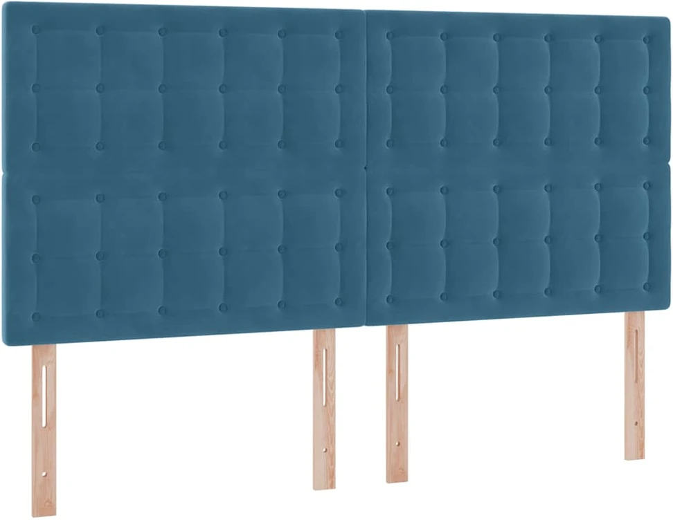LED saugojimo lova su čiužiniu Tamsiai mėlyna 180 x 200 cm