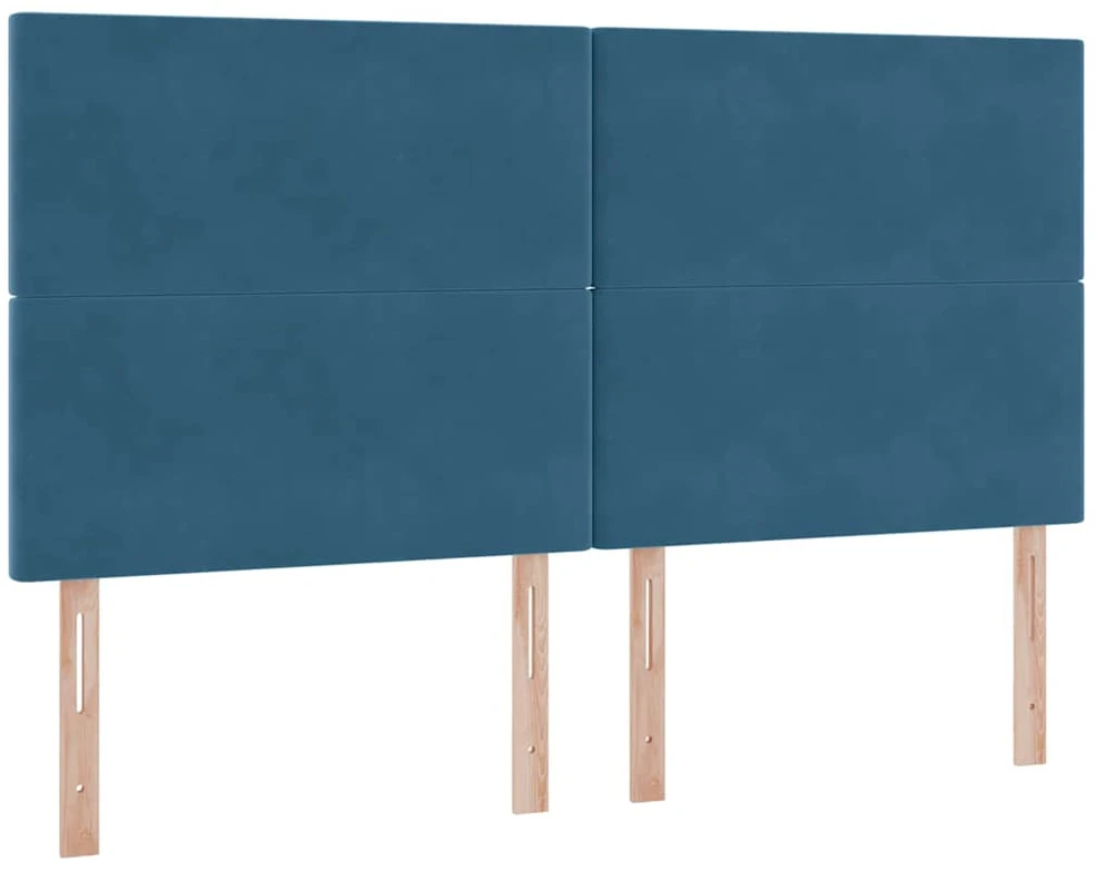 LED saugojimo lova su čiužiniu Tamsiai mėlyna 180 x 200 cm