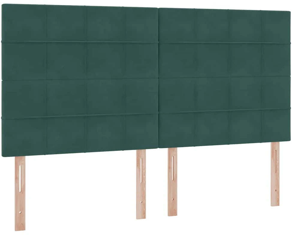 LED saugojimo lova su čiužiniu Tamsiai žalia 200 x 200 cm