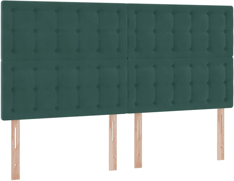 LED saugojimo lova su čiužiniu Tamsiai žalia 180 x 200 cm