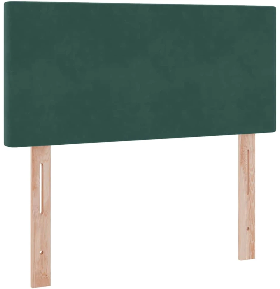 LED saugojimo lova su čiužiniu Tamsiai žalia 90 x 190 cm