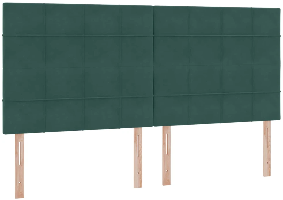 LED saugojimo lova su čiužiniu Tamsiai žalia 200 x 200 cm