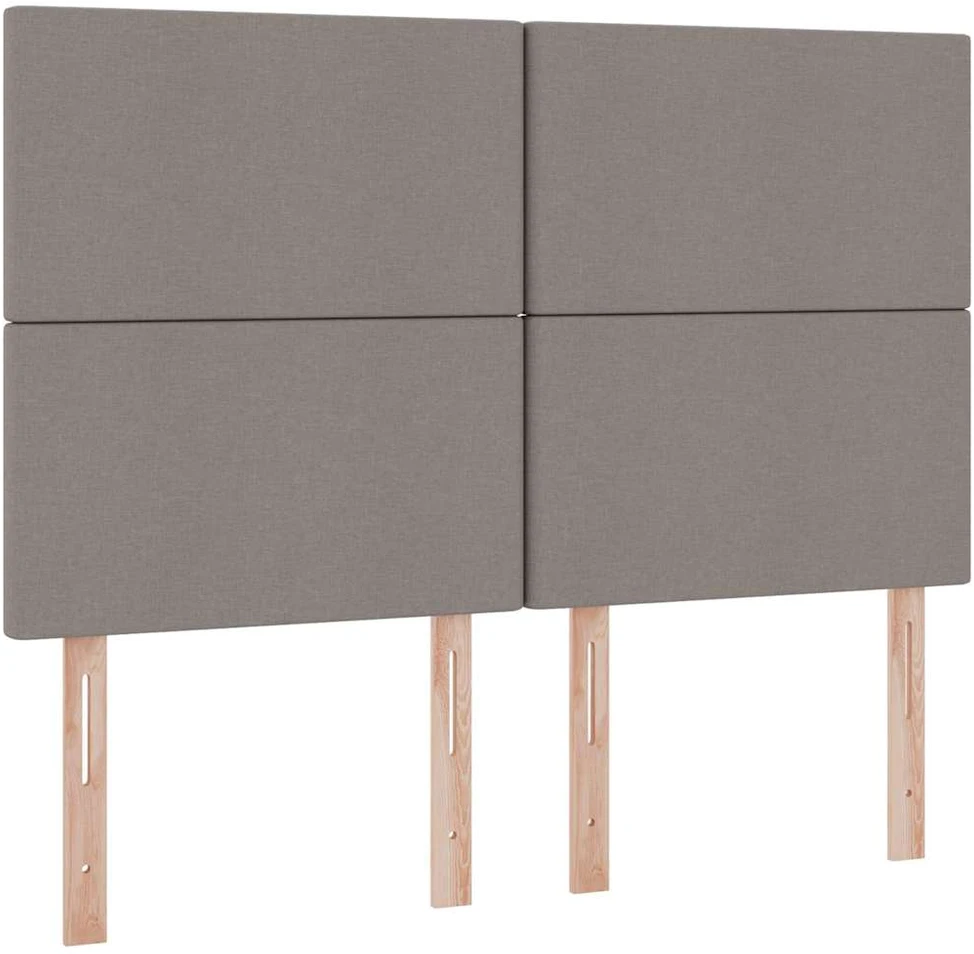 LED saugojimo lova su čiužiniu Taupe 140 x 200 cm Audinys