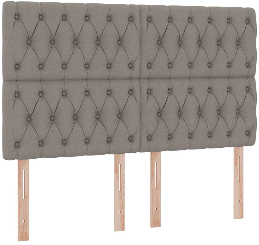 LED saugojimo lova su čiužiniu Taupe 140 x 200 cm Audinys