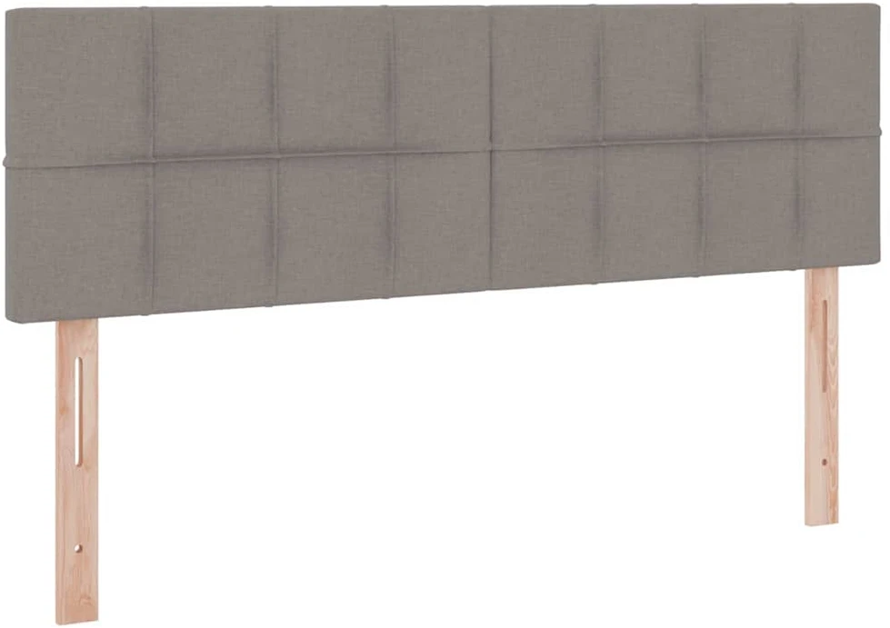 LED saugojimo lova su čiužiniu Taupe 140 x 200 cm Audinys