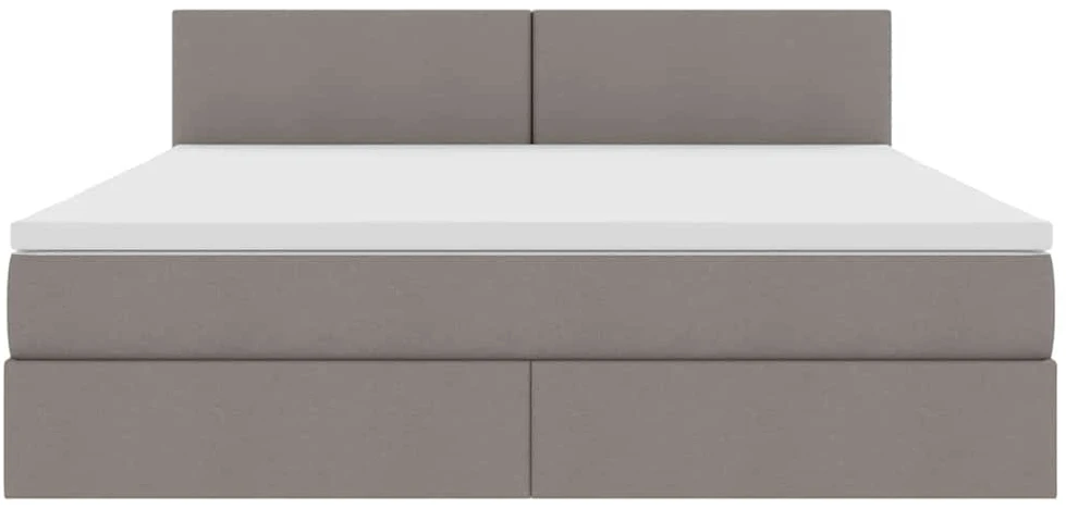 LED saugojimo lova su čiužiniu Taupe 180 x 200 cm Audinys