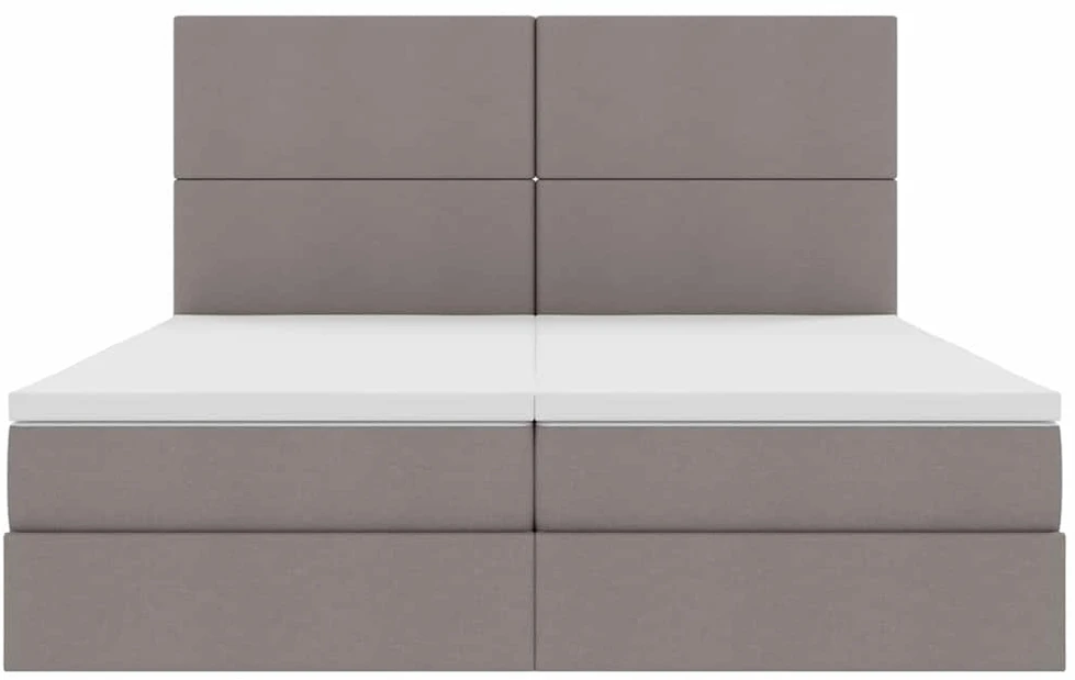 LED saugojimo lova su čiužiniu Taupe 180 x 200 cm Audinys
