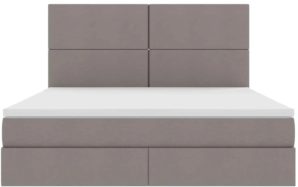 LED saugojimo lova su čiužiniu Taupe 180 x 200 cm Audinys
